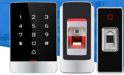 Keypad, fingerprint and card standalone access control readers