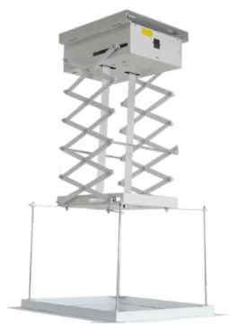 Ceiling scissor lift for a projector